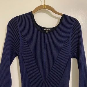 Express blue sweater dress